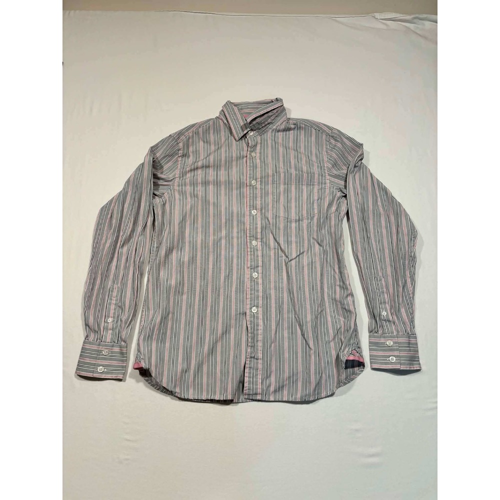 Trailer Mens XL Vintage Fit Striped Button Down Shirt Long Sleeve Cotton